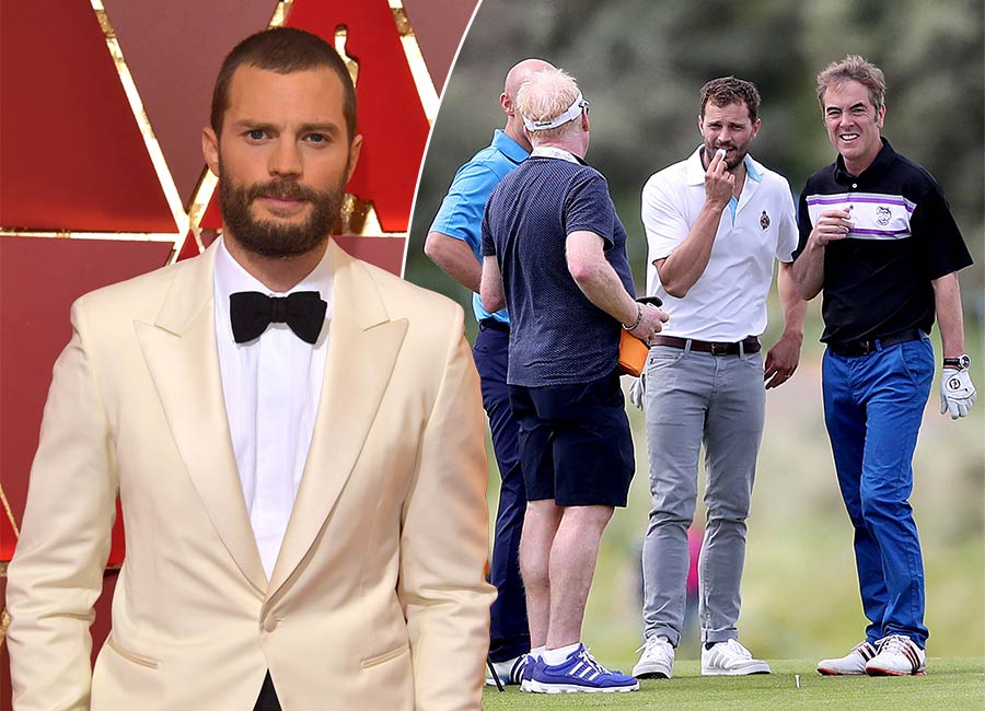 Hollywood hunk Jamie Dornan leads stars at Rory McIlroy's Irish Open