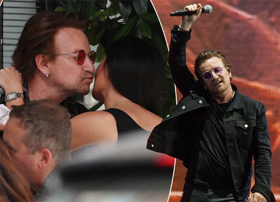 Bono has plenty of admirers as they lavish him with attention in front of wife Ali