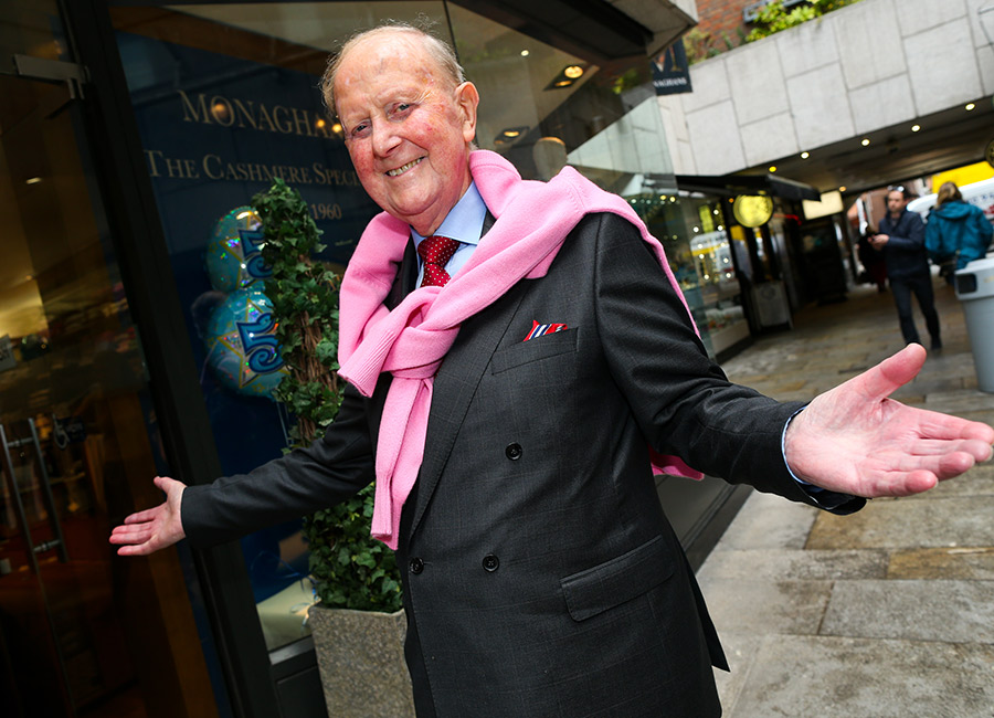 Ireland's oldest retailer 94-year old Tom Monaghan makes triumphant return to his cashmere shop