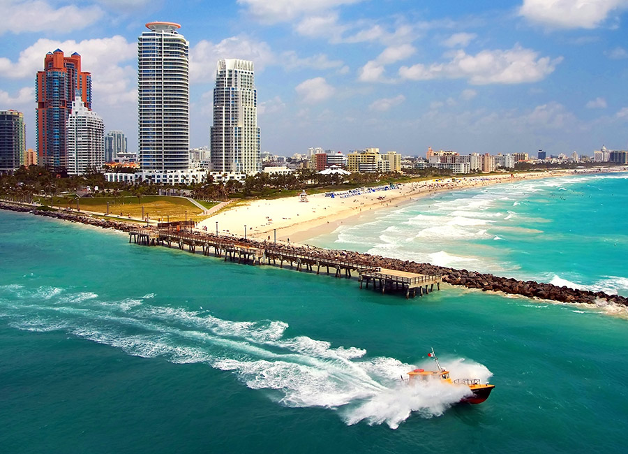 You can now fly direct to Miami where it's always warm!