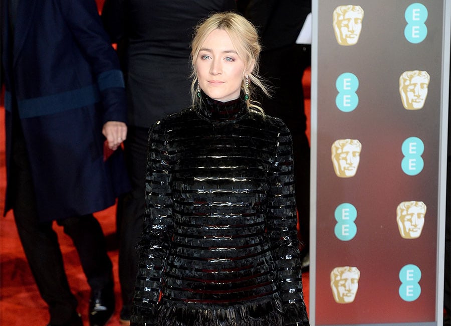 PICS: Saoirse Ronan leads the style stakes in unusual black gown at the BAFTAs