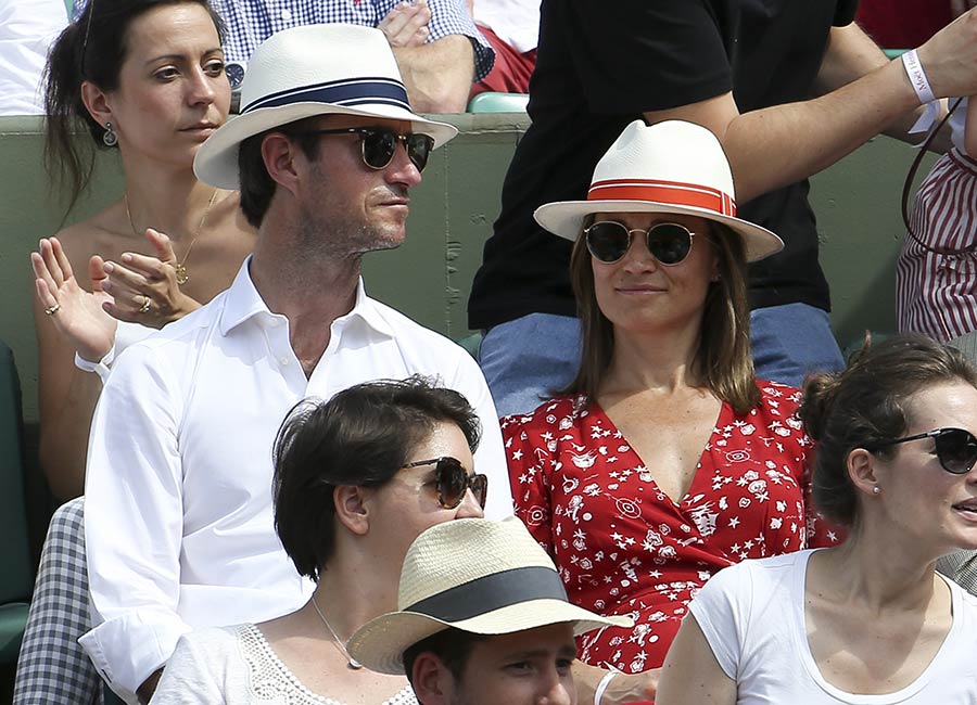 Pippa Middleton shows off growing baby bump at French open