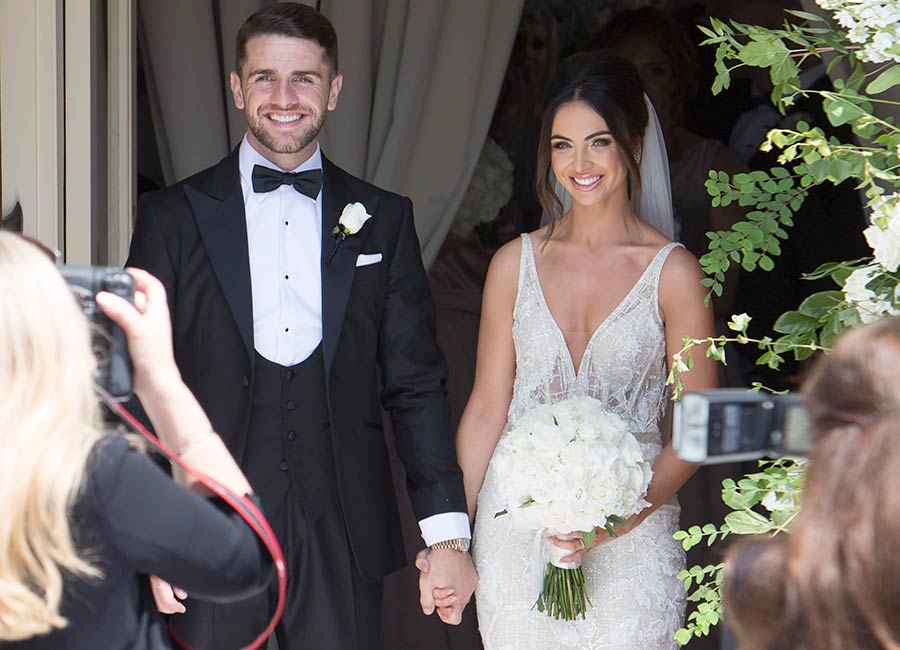 PICS: Kerrie Harris wows in stunning dress at wedding to Robbie Brady