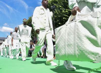 Virgil Abloh debut collection for Louis Vuitton was a success Pic: Rex Features