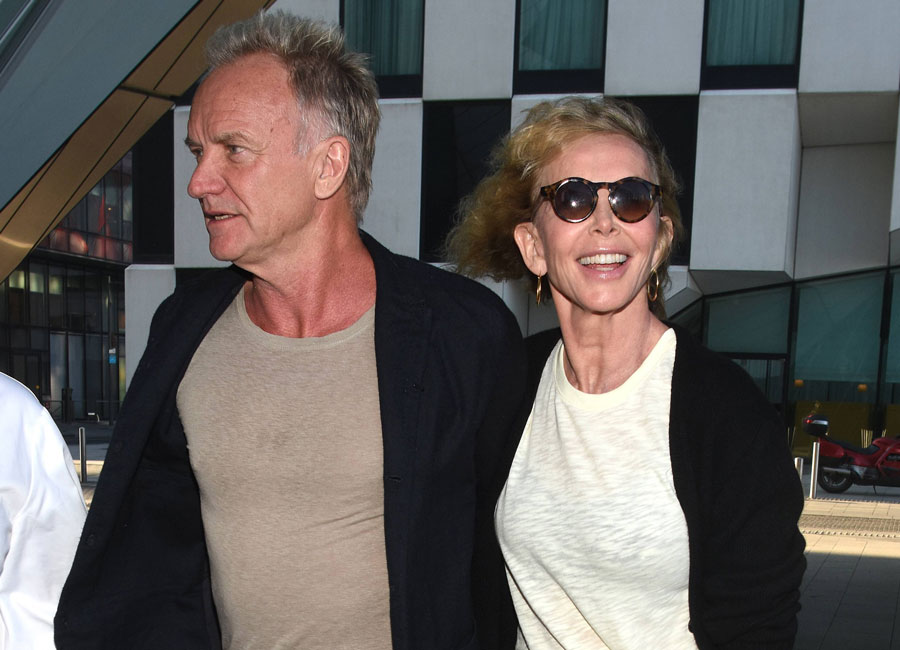 PICS: Sting steps out in Dublin with his wife of 26 years to celebrate