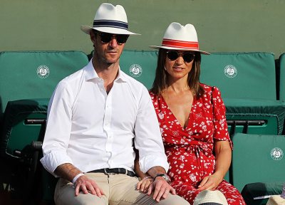 Pippa Middleton attends Day One of the 2018 French Open. Pic: Getty