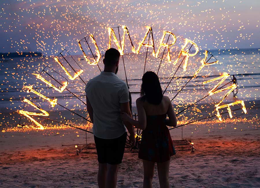 Five romantic ways to pop the question this New Year's Eve