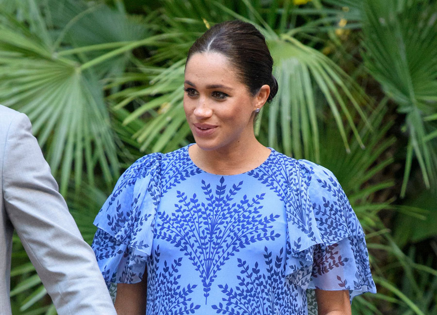 Meghan is radiant in blue Carolina Herrera for meeting with King of Morocco