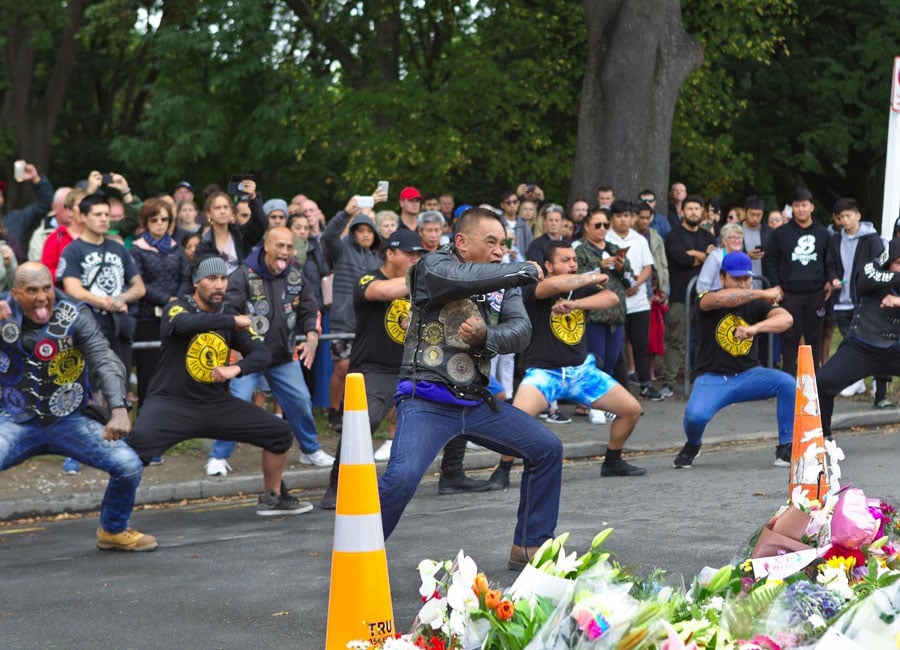 Biker gang performs powerful haka in honour of victims of New Zealand attack