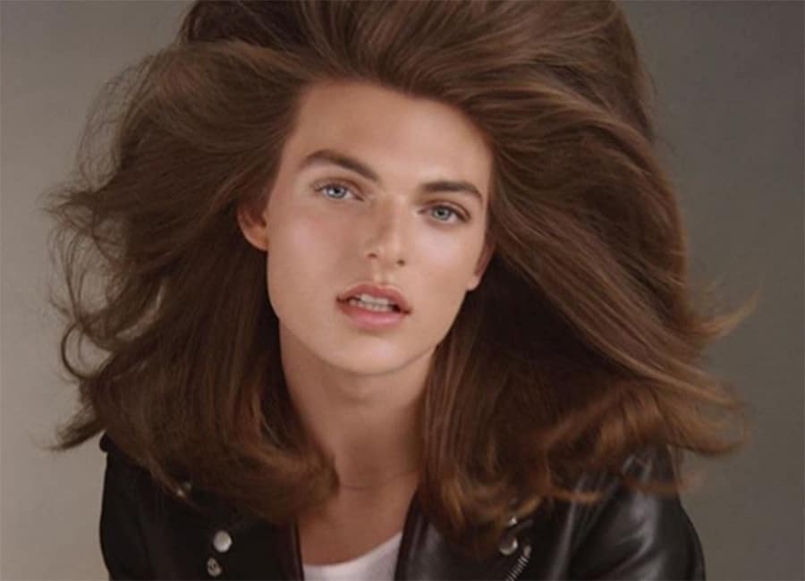 Seeing double! Liz Hurley's son is her twin in new makeup campaign