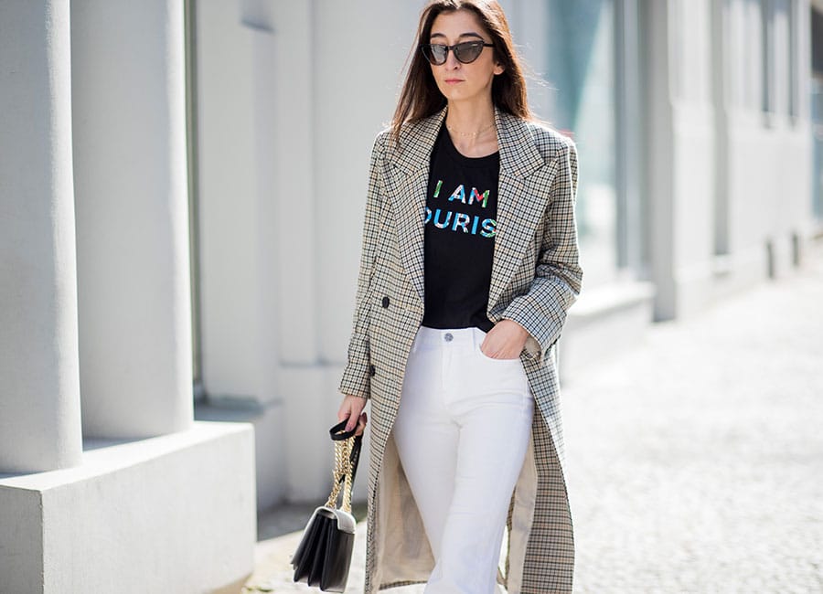 Thought you couldn't wear white jeans in winter?