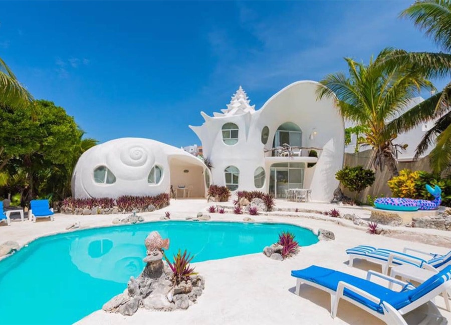 Check out this Mexican seashell house available on Airbnb!