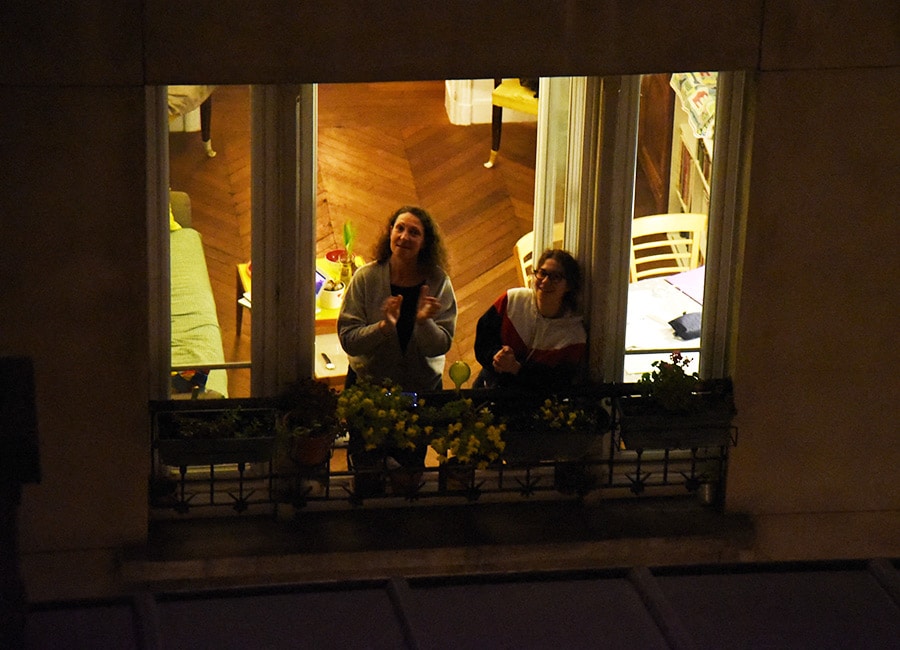 Irish people stand in solidarity to share applause for healthcare workers