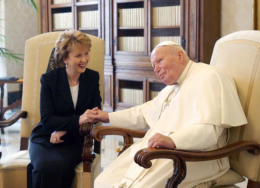Mary McAleese asked Pope John Paul II for apology following 'sexist' remark to her husband