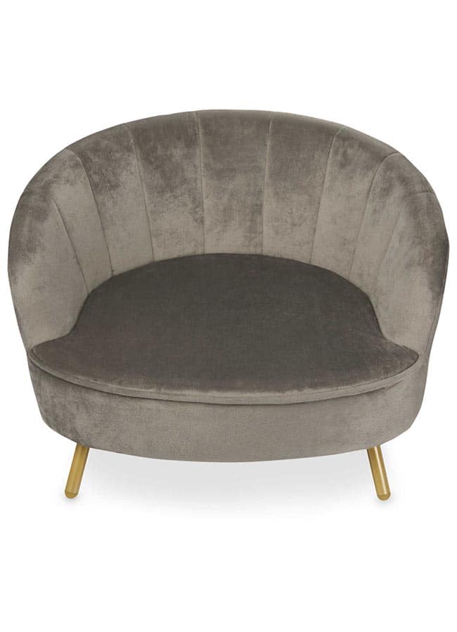 Aldi grey scalloped pet bed product shot