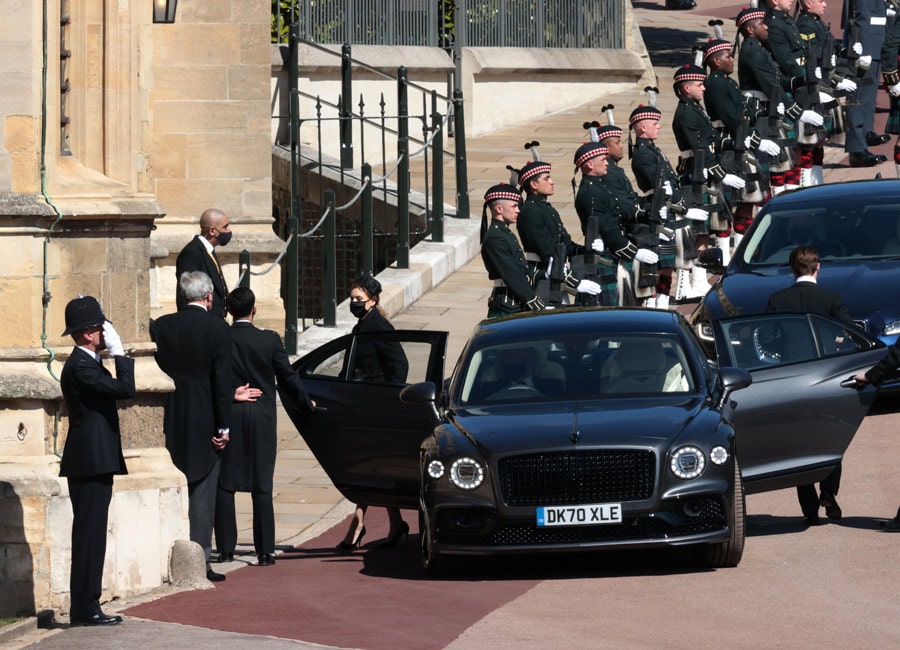 Princess Beatrice arrives at the funeral of the Duke of Edinburg
