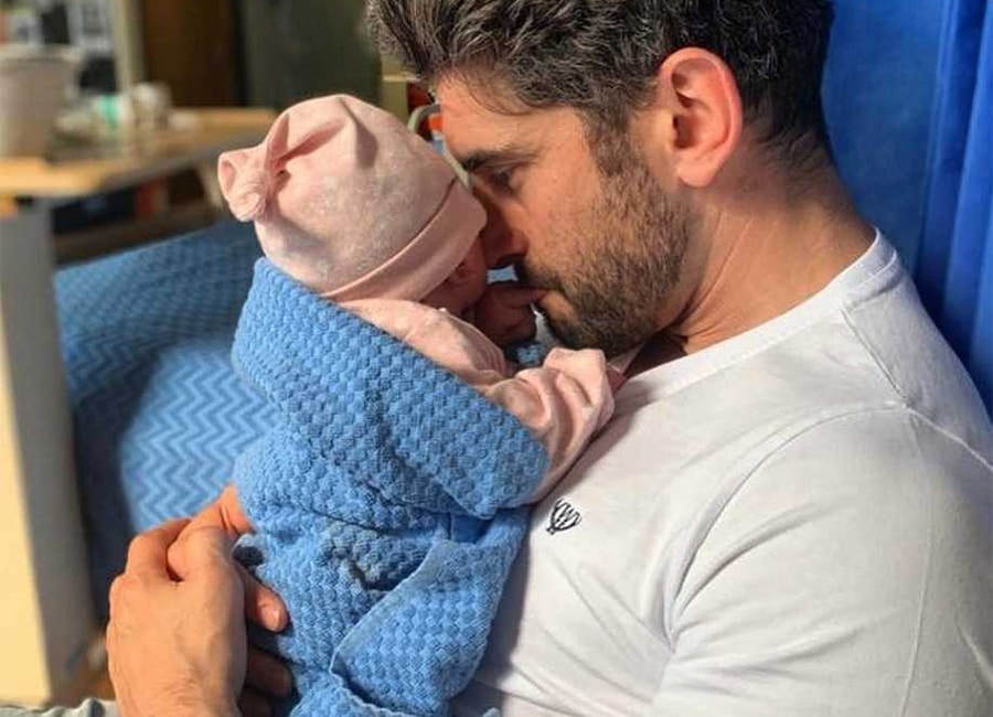 Bernard Brogan brings new baby Aifric home to meet the twins