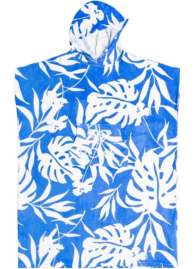 Roxy blue exotic flower towel changing robe product shot