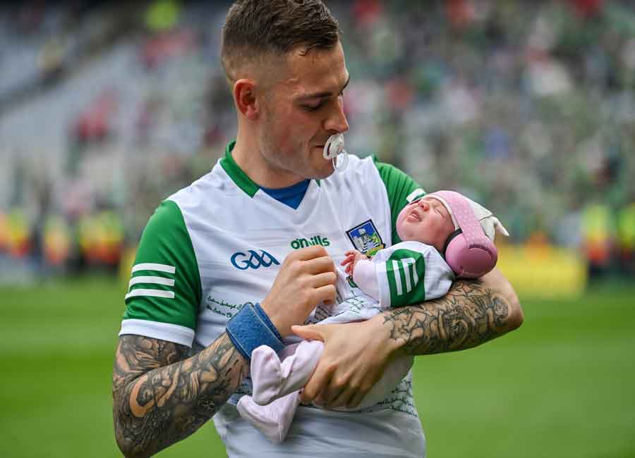 Limerick players melt hearts by posing with their babies after historic All-Ireland win