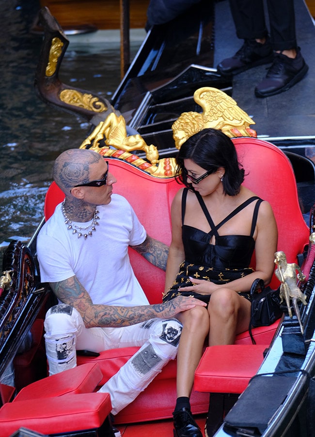 Kourtney Kardashian Travis Barker Venice Italy