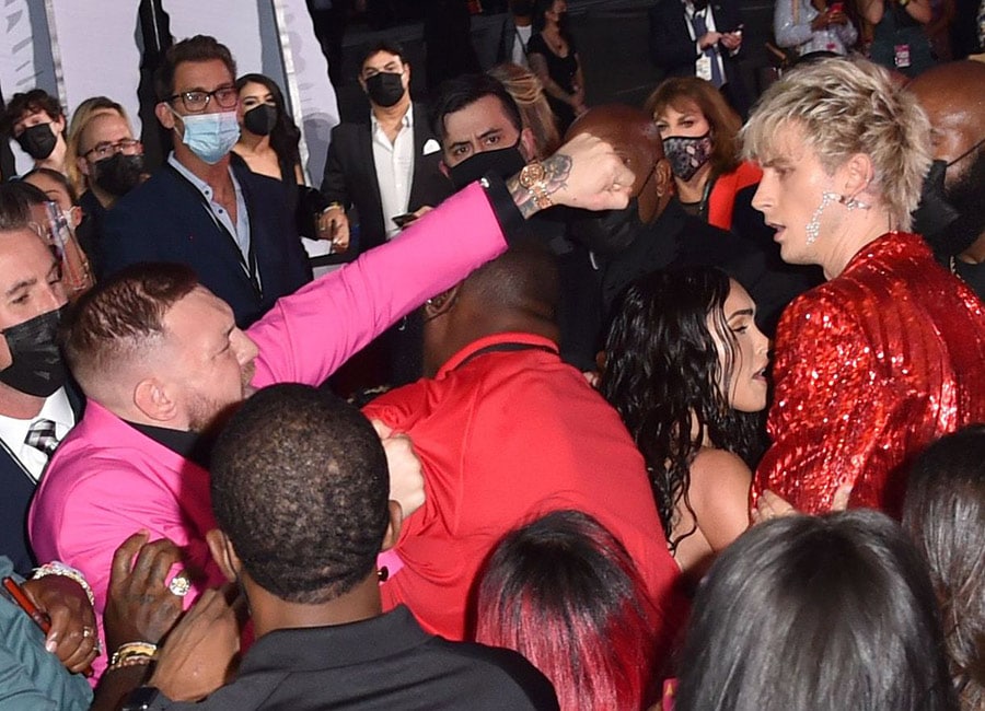 Megan Fox breaks up brawl between Conor McGregor and Machine Gun Kelly on VMAs red carpet