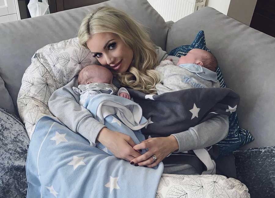 Rosanna Davison's twin boys hit huge milestone just minutes apart