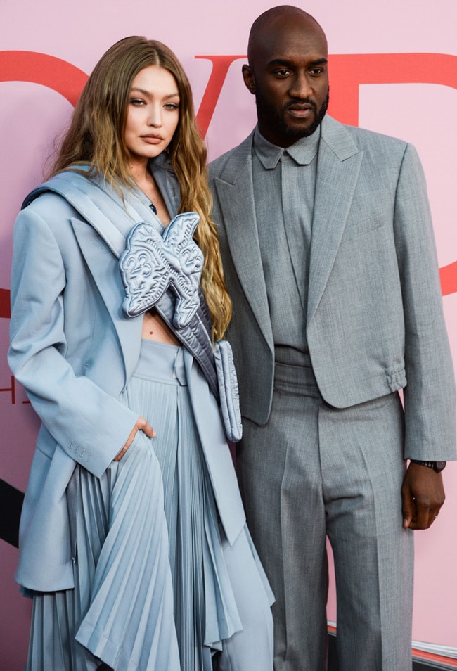 Virgil Abloh with Gigi Hadid