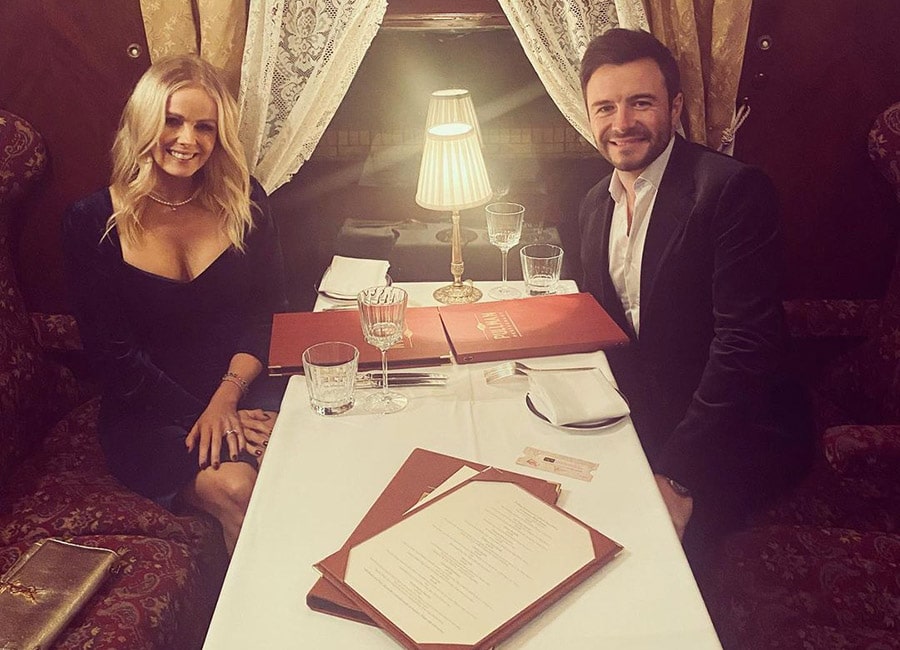 Shane Filan and his wife Gillian glam up for unique dining experience aboard the Orient Express