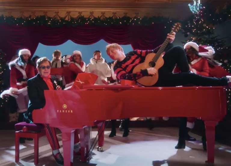 Ed Sheeran Elton John Merry Christmas chart YouTube song