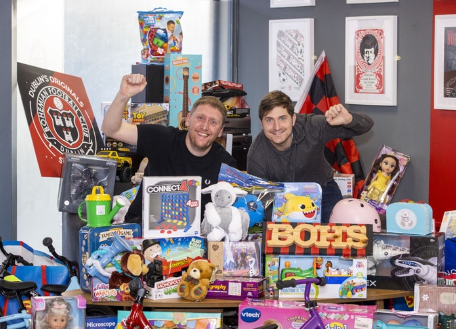 Bohs football club gift every child living in direct provision a Christmas present
