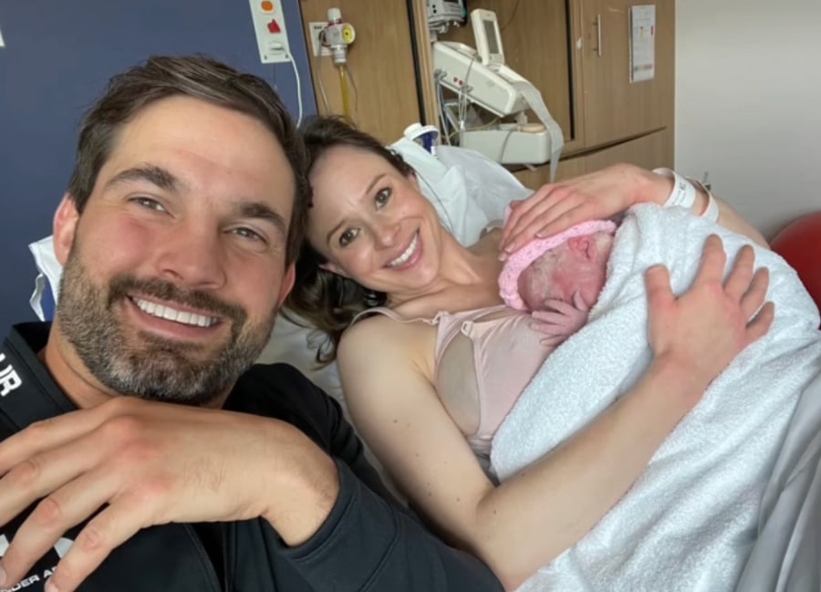 'Our beautiful early bird' Camilla Thurlow and Jamie Jewitt welcome second child