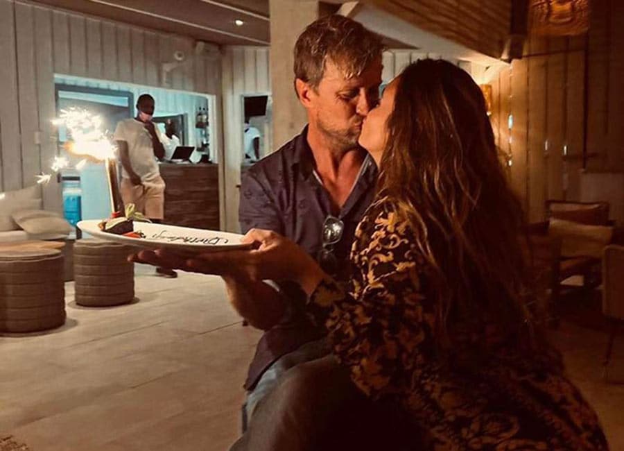 Loved-up Jodi Albert and Kian Egan celebrate Westlife star's birthday with beach bash