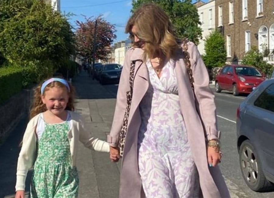 Muireann O'Connell rewears pretty Rixo confirmation outfit for work