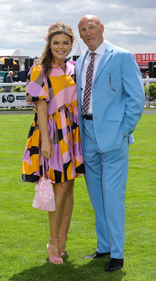 Doireann Garrihy and Harry Cowap in the Parade Ring at The Curragh