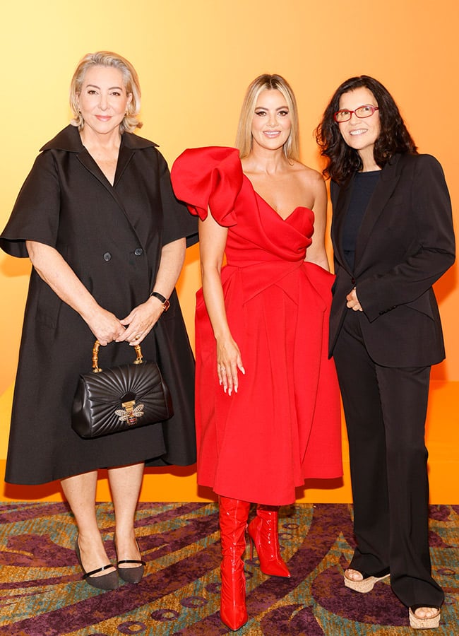 Caroline Desmond, Lyra and Ali Hewson at the Brown Thomas ISPCC Fashion Show Luncheon at the Intercontinental Hotel, Ballsbridge