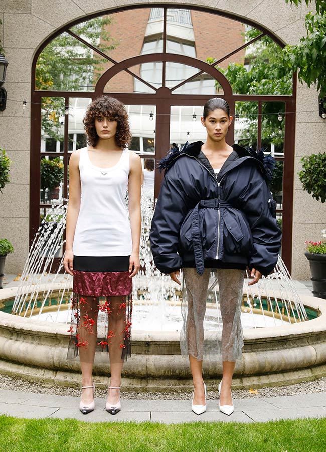 Intercontinental lunch models Niamh Dunnes Ami Jackson Prada