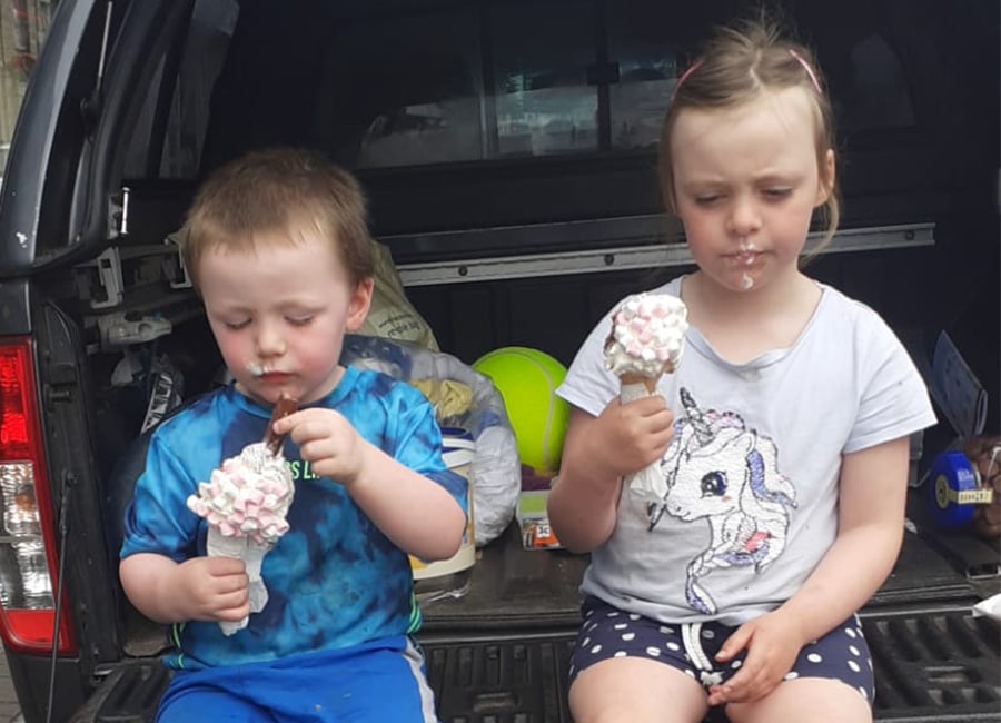 Children who died in car fire remembered as 'bundles of joy' as they're laid to rest