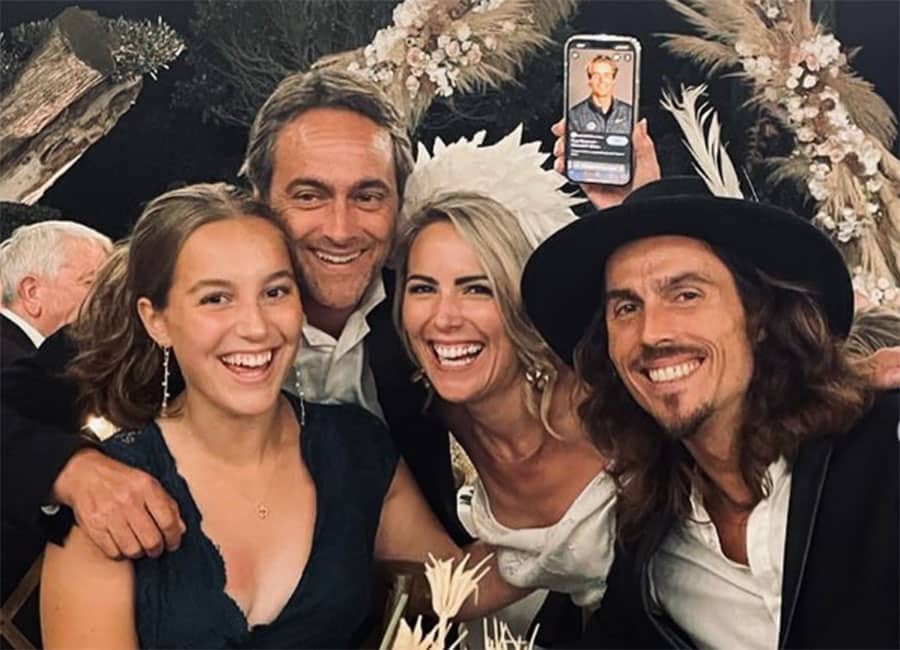 Rare sighting of Irish heartthrob Stuart Townsend at sister's wedding