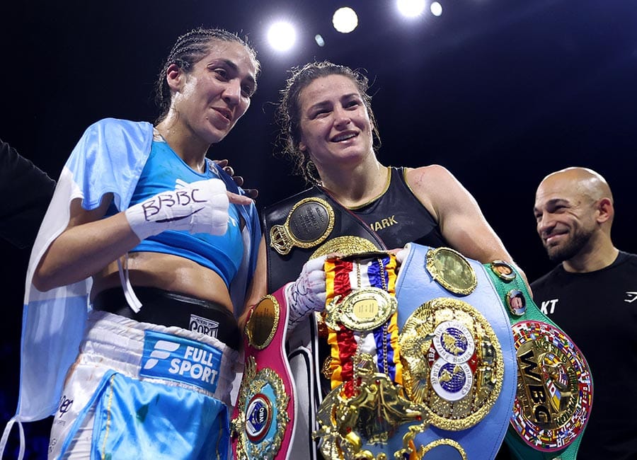 Watch: Katie Taylor beats Karen Carabajal to remain undisputed lightweight champ