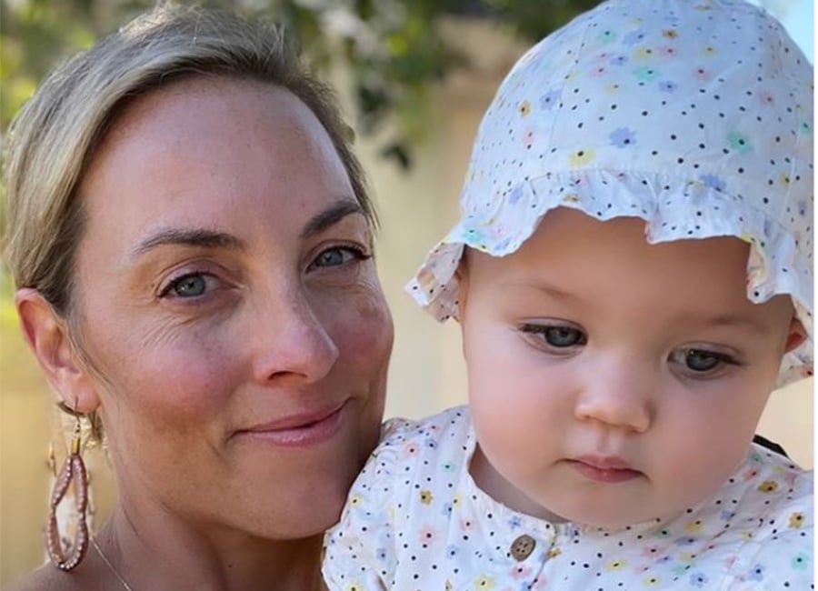 'The face of a mum who hasn't slept a wink' Kathryn Thomas' daughter undergoes surgery