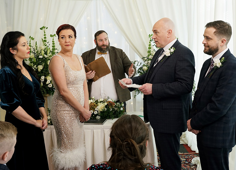 Fair City wedding Orla Paul