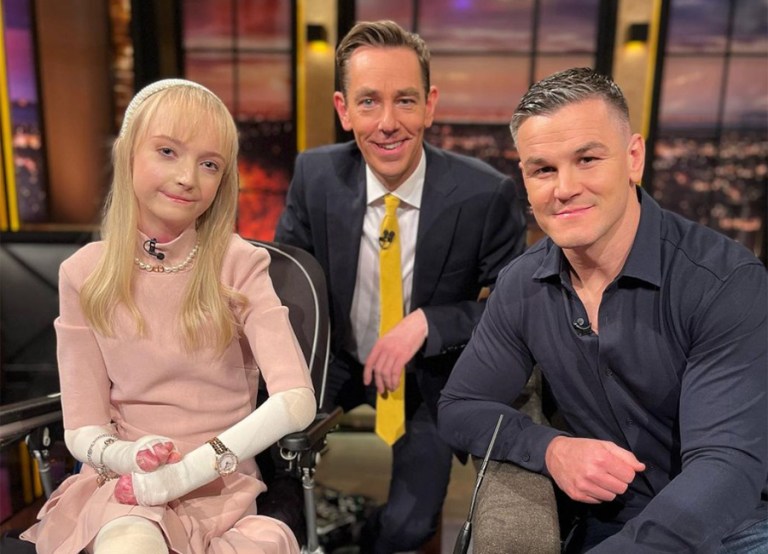 Claudia Scanlon, Ryan Tubridy and Johnny Sexton