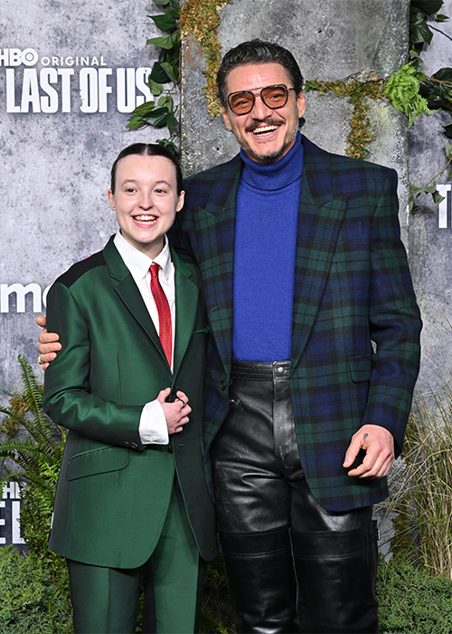 Bella Ramsey and Pedro Pascal attend the Los Angeles premiere of The Last of Us season two. Pic: Axelle/Bauer-Griffin/FilmMagic
