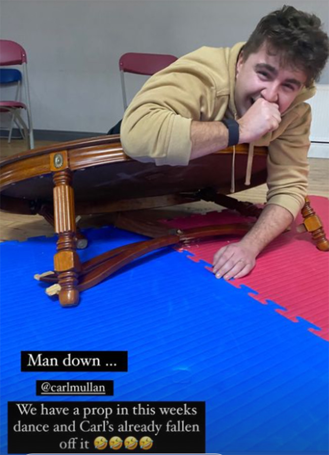 Instagram: Carl Mullan falling off prop