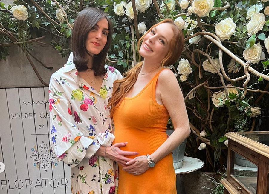 Mama-to-be Lindsay Lohan is absolutely glowing at her baby shower