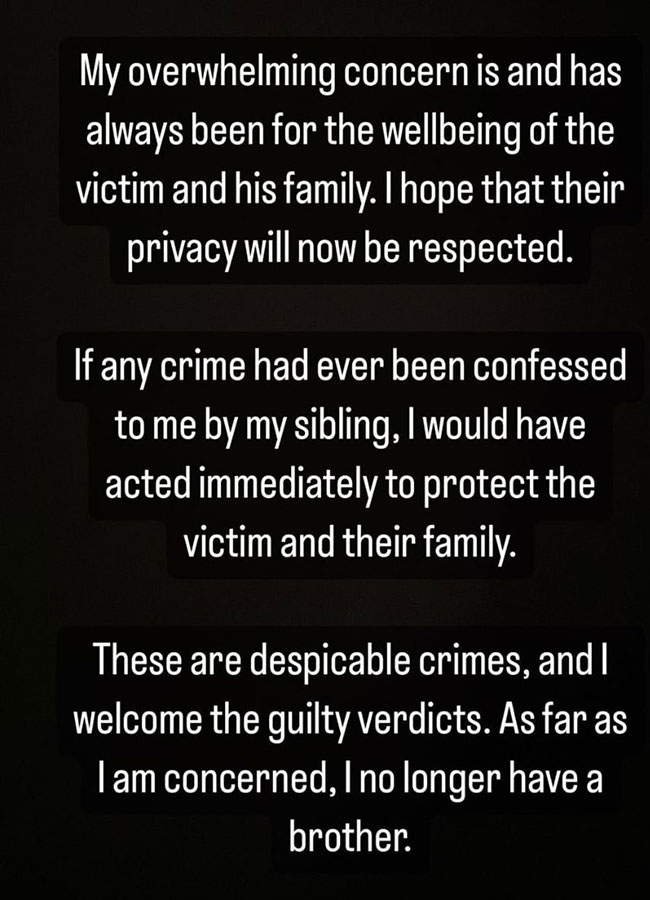 Phillip Schofield statement regarding Timothy Schofield