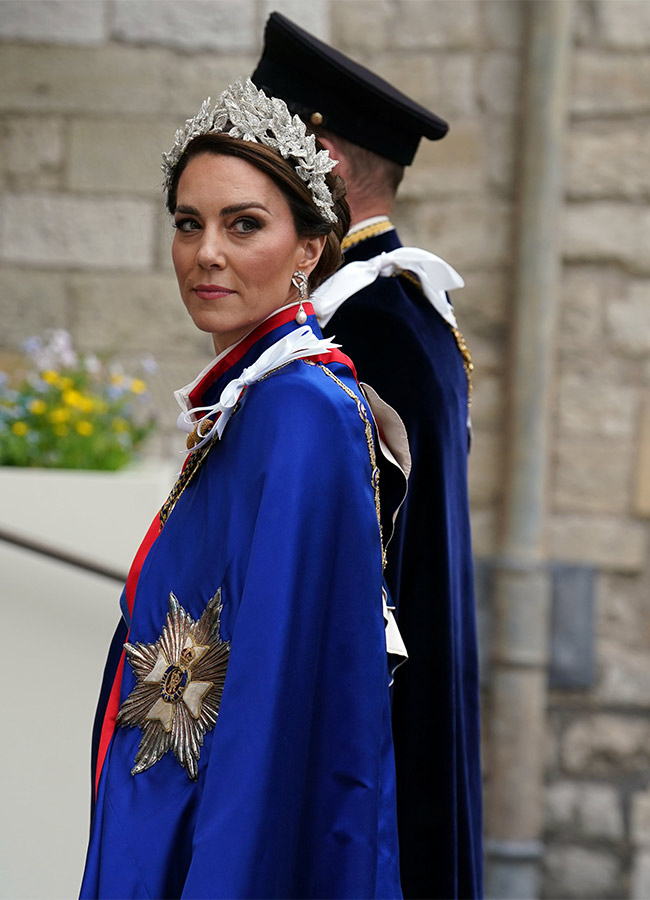 The Prince and Princess of Wales arriving at Westminster Abbey, central London, ahead of the coronation ceremony of King Charles III and Queen Camilla