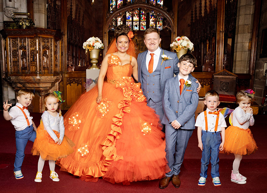 A wonderful day for an orange wedding! Corrie's Gemma Winter ties the knot