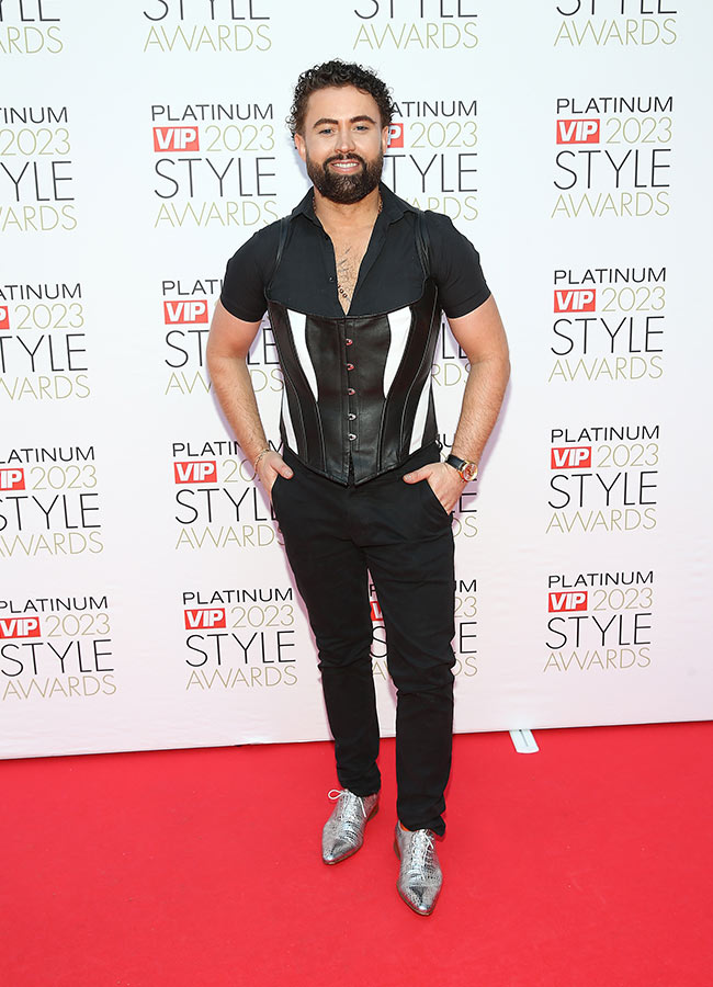 Deric Hartigan pictured at the Platinum VIP Style Awards 2023