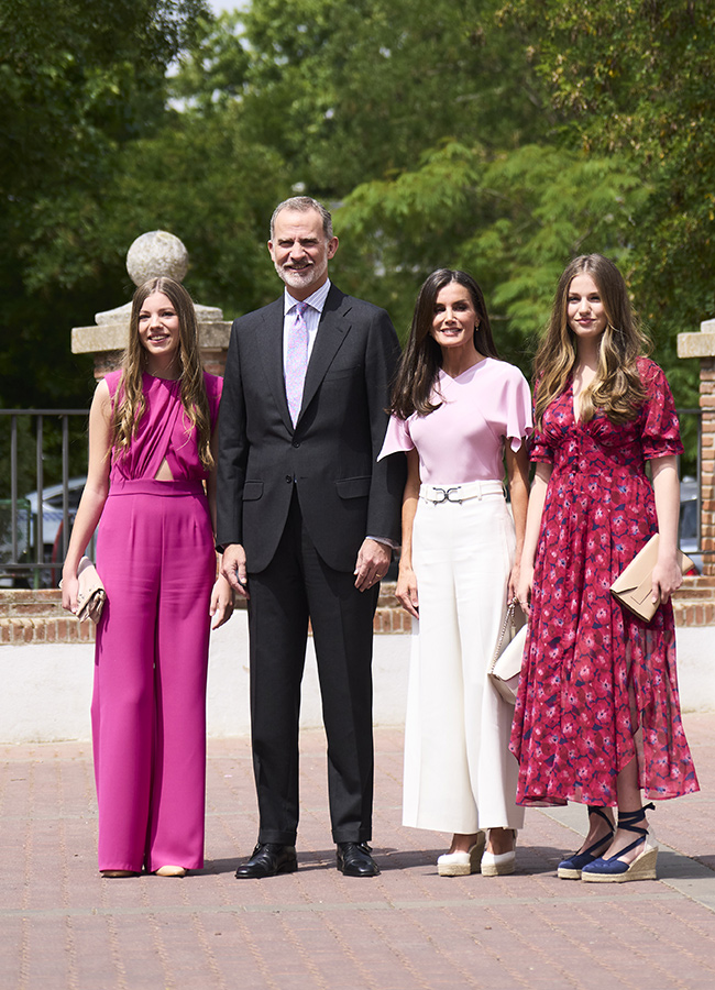 King Felipe VI, Queen Letizia, Crown Princess Leonor, Princess Sofia, The Former Queen Sofia